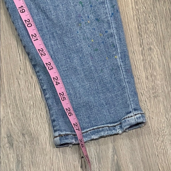 Judy Blue Lucky Charms Paint Splatter Boyfriend Distressed Jeans Vintage Slim - Picture 15 of 15